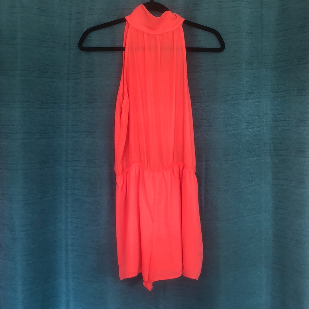 Bright salmon romper